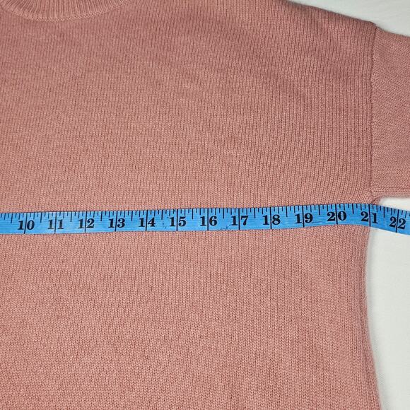 Halogen Wool & Cashmere Mock Turtleneck Sweater Pink Compact Size L - Picture 8 of 10